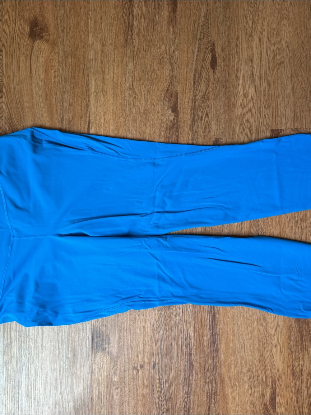 Lululemon fast and free High-Rise tights Leggings in Bright Blue laser cut hem